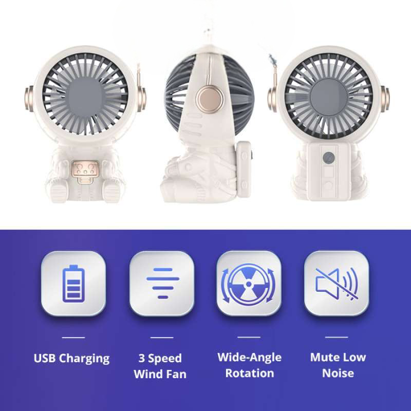 Astronaut Mini USB Charging Fan, Rechargeable Handheld Fan, Spaceman Small Desktop Fan Astronaut Mini USB Charging Fan, Rechargeable Handheld Fan, Spaceman Small Desktop Fan